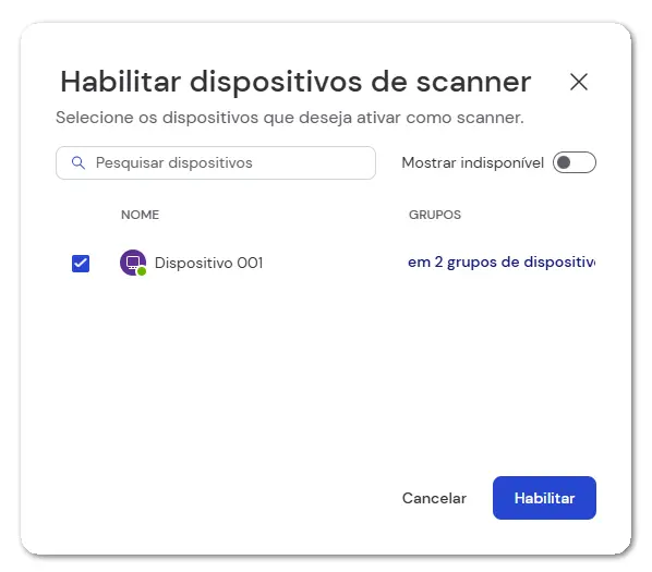 Habilitar Dispositivos De Scanner