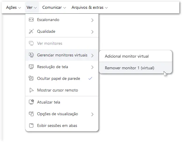 Remover Monitor Virtual