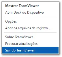 Sair do teamviewer