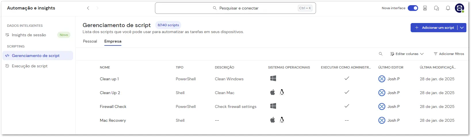 Scripts Compartilhados