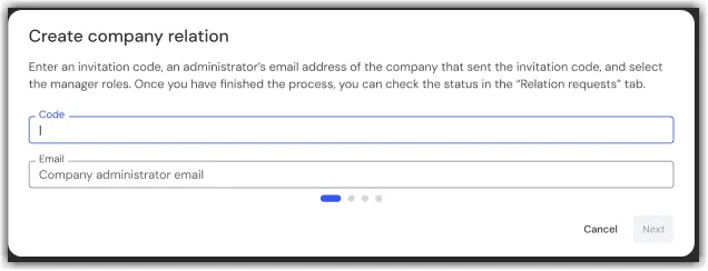 Multitenancy Create Relation Request