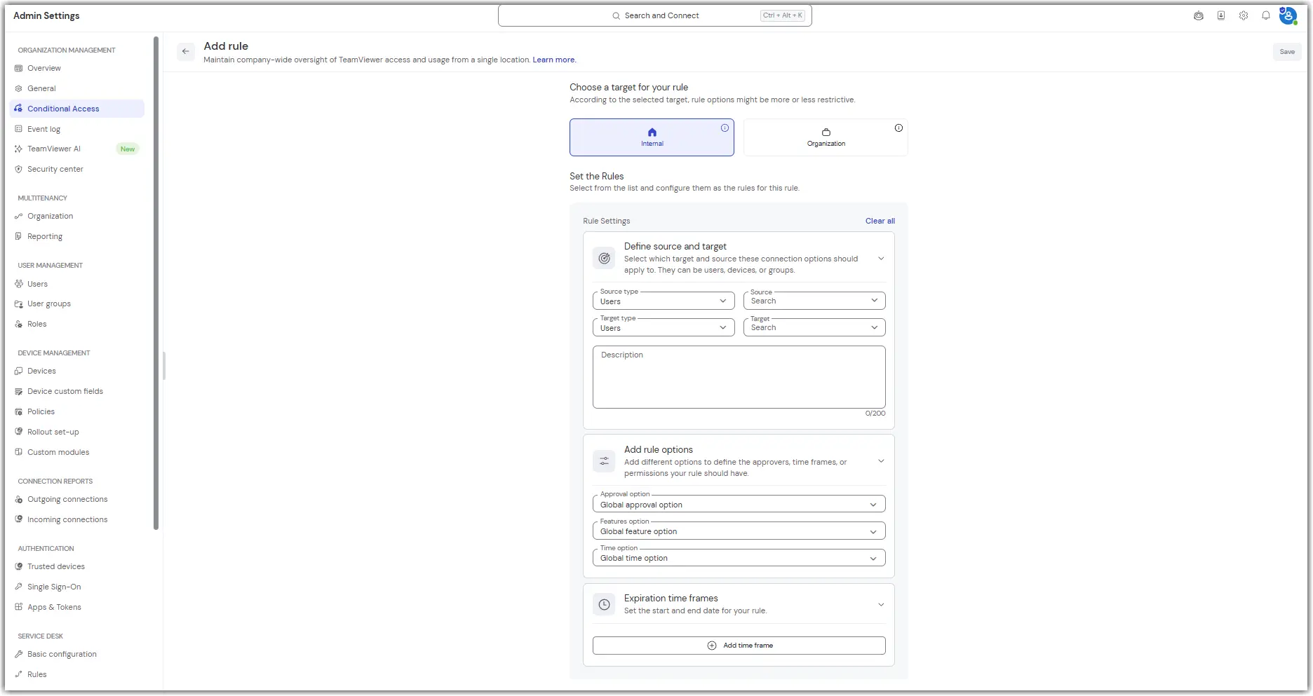 Internal Rules Creation