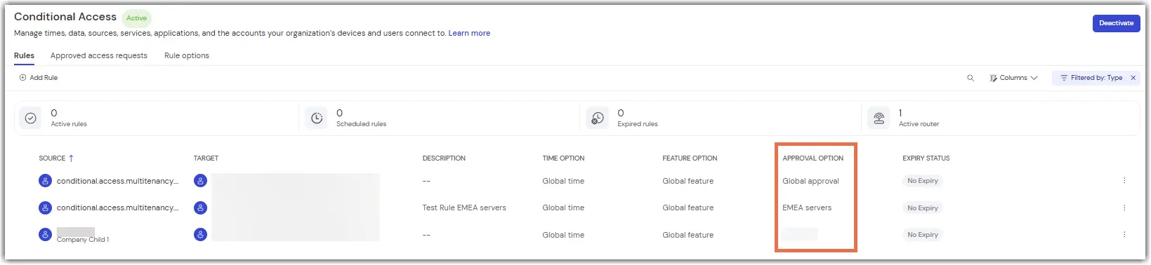 Rules Tab