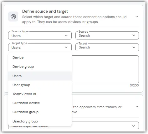 Define Source Target New