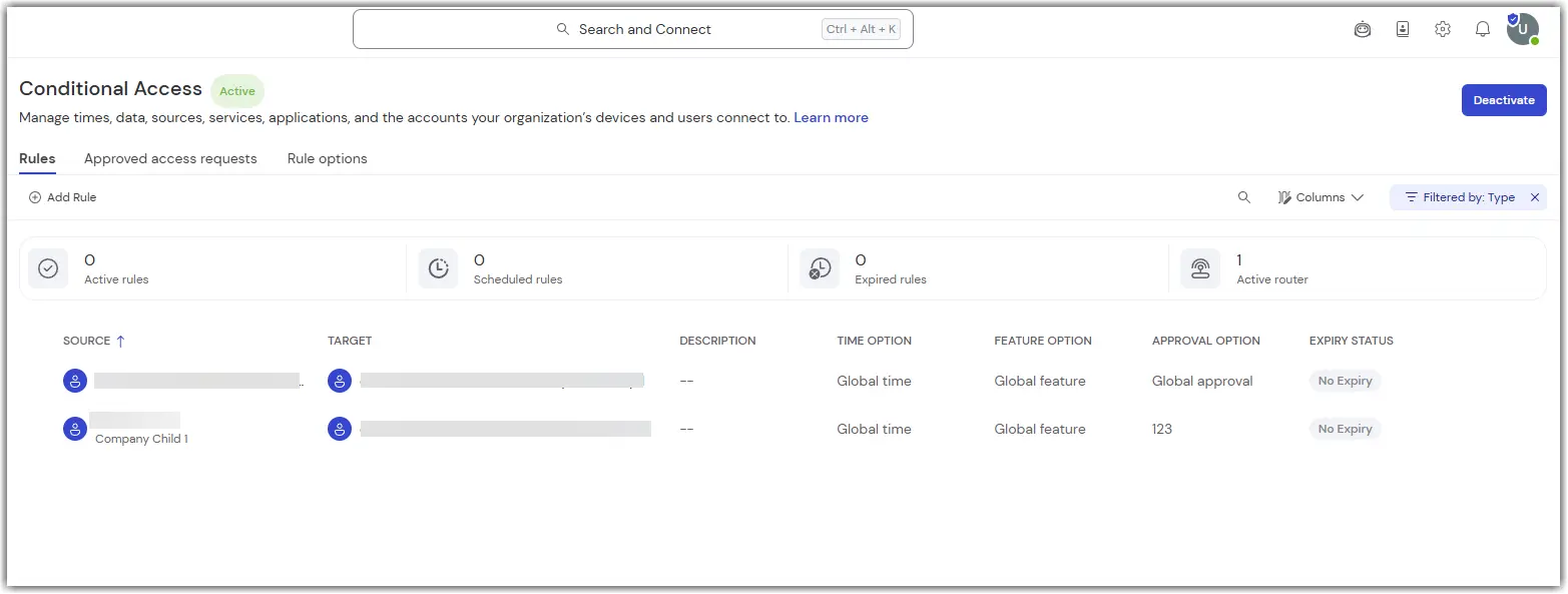 View Conditional Access Rules