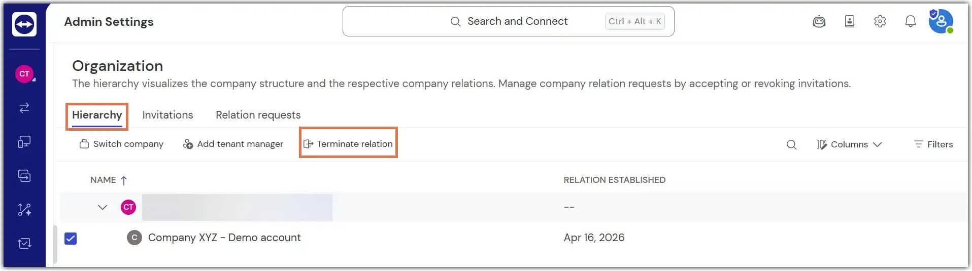 Terminate Relation