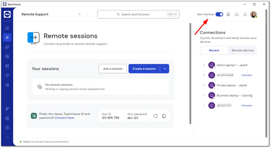 New Interface Toggle Tensor