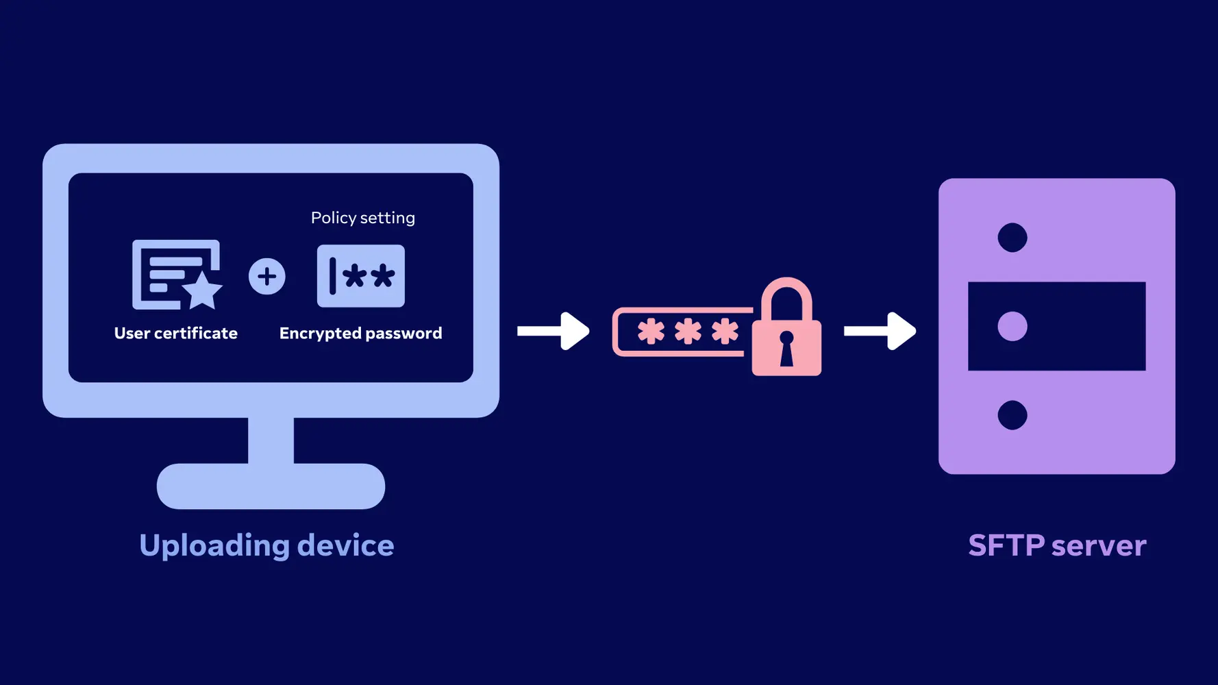 Password Decrypted Uploading Device