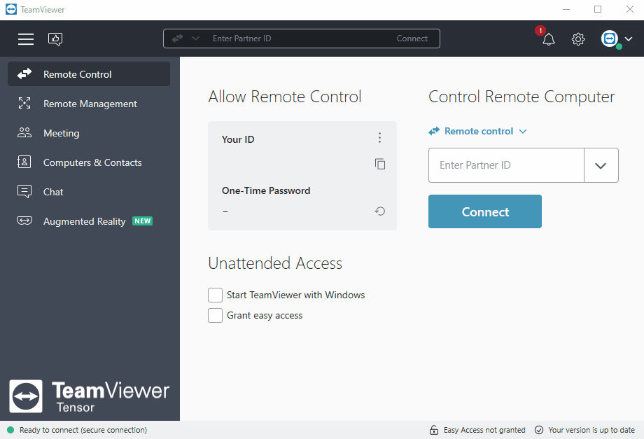 Tensor Classic Device Settings