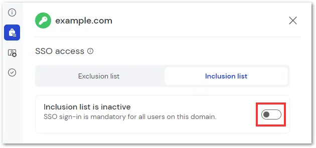 Disable Inclusion List