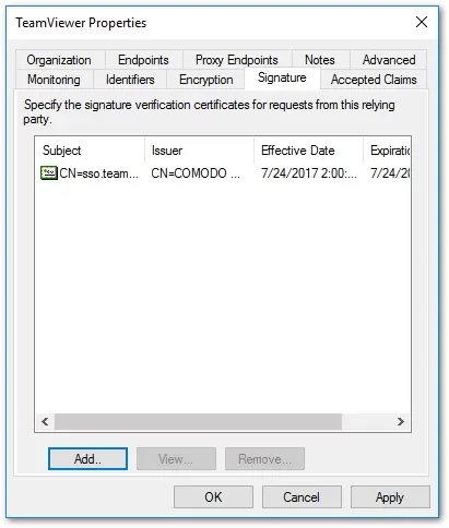 TeamViewer Properties