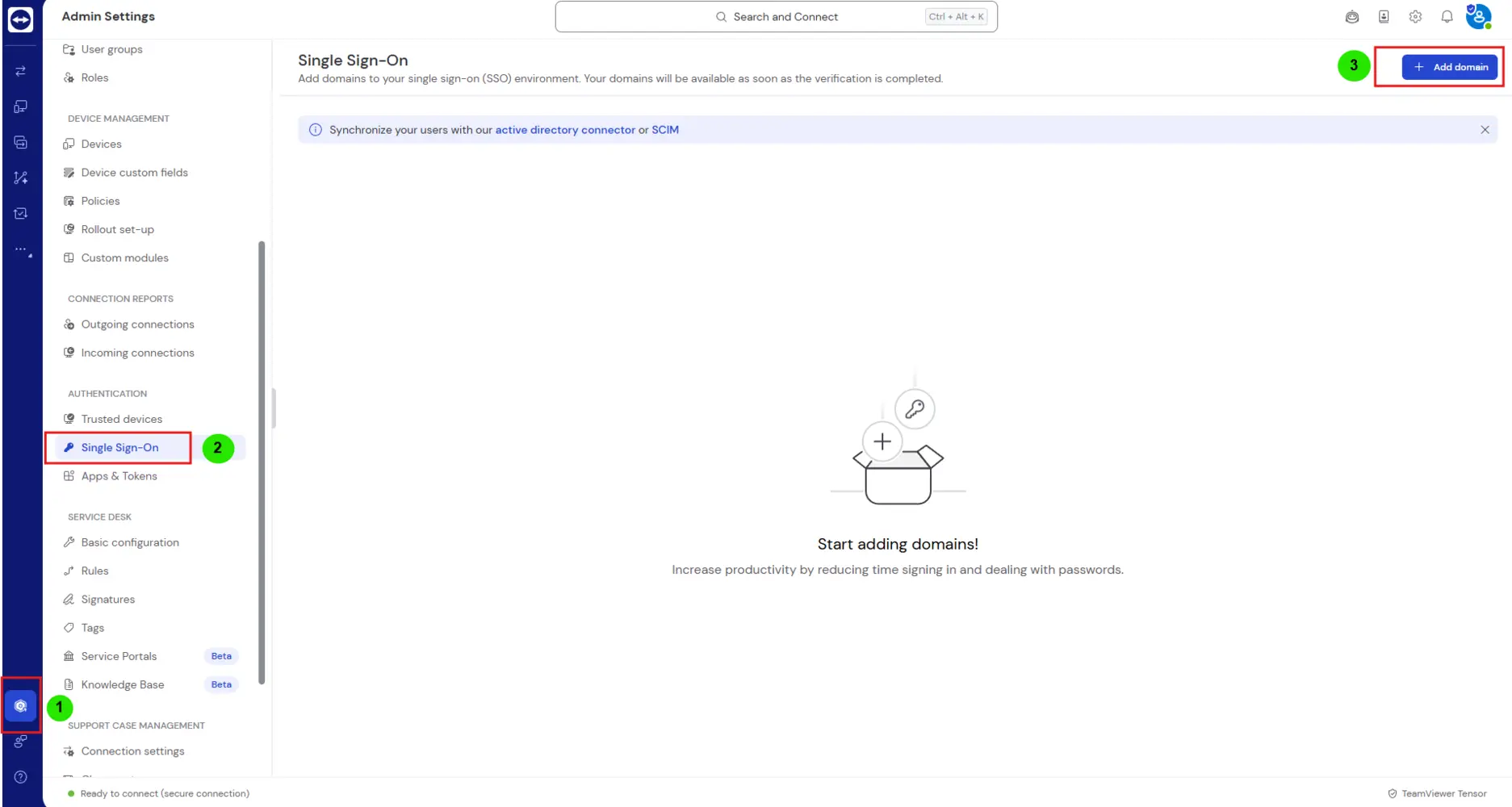 SSO Add Domain