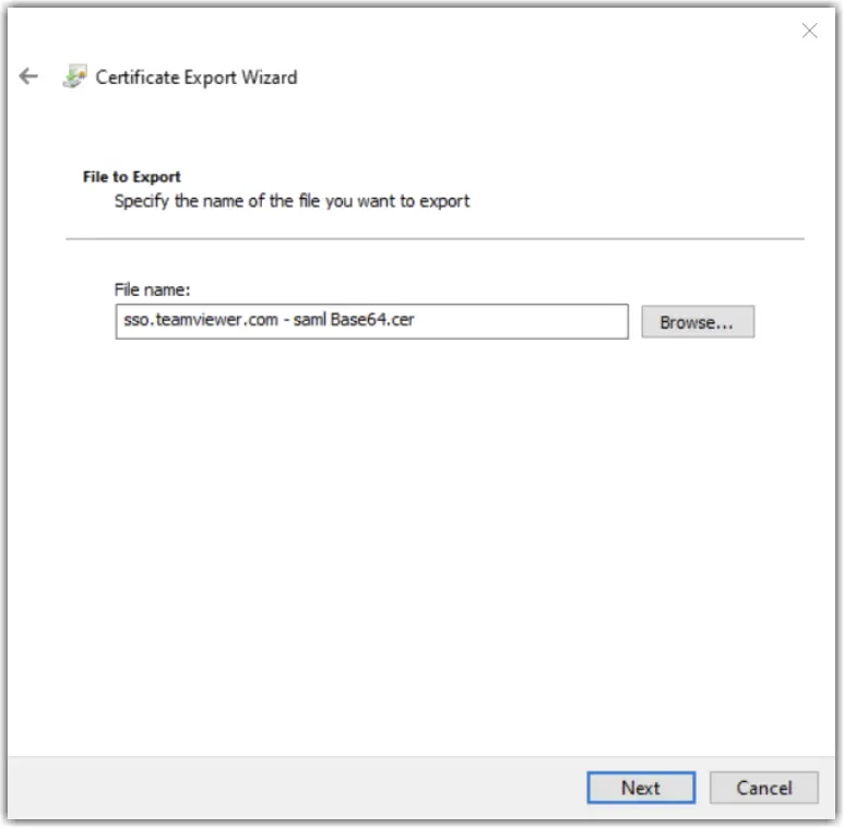 Certificate Export Wizard File To Export