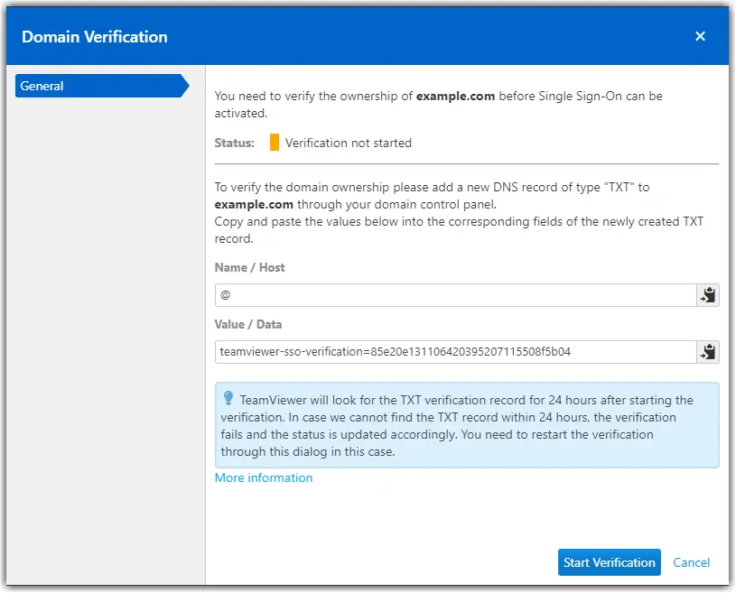 Domain Verification