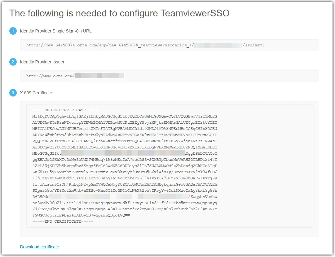 The Following Is Needed To Configure TeamViewer SSO