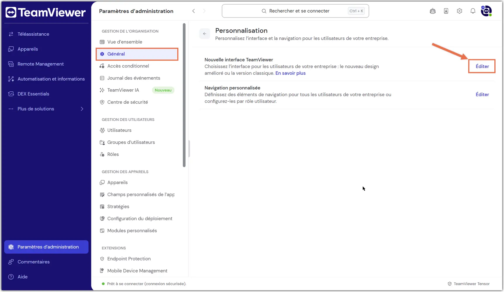 Activer Appliquer Nouvelle Interface Utilisateur