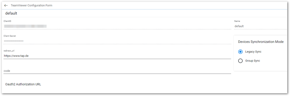2 New Config Form