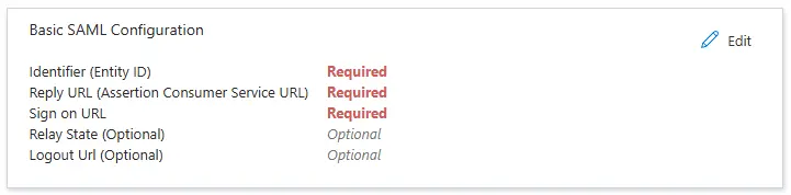 Basic Saml Configuration