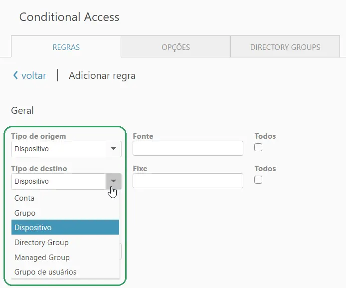 Adicionando Regras 02 Conditional Access TeamViewer Tensor