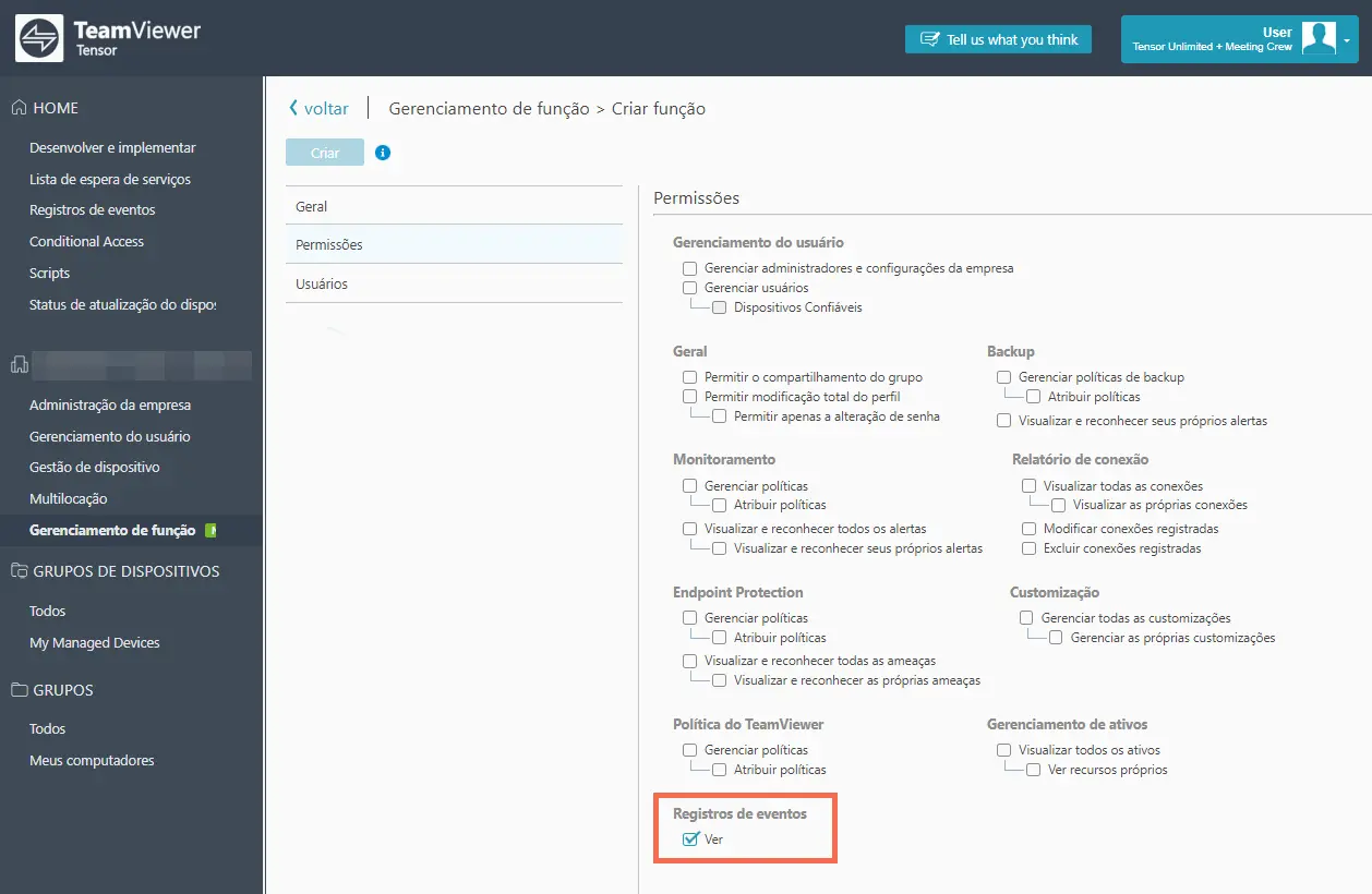 Como Permitir Que Um Usu C3 A1Rio Veja Os Registro De Eventos No TeamViewer Tensor