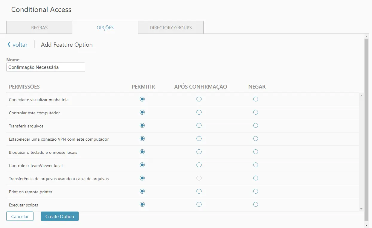 Como Adicionar Uma Nova Op C3 A7 C3 A3O De Recurso 02 Conditional Access TeamViewer Tensor