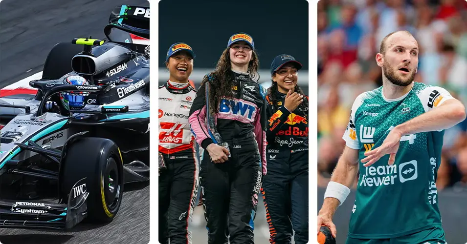 TeamViewer sponsorship overview: Mercedes-AMG Petronas F1, Manchester United, and FRISCH AUF! Goeppingen