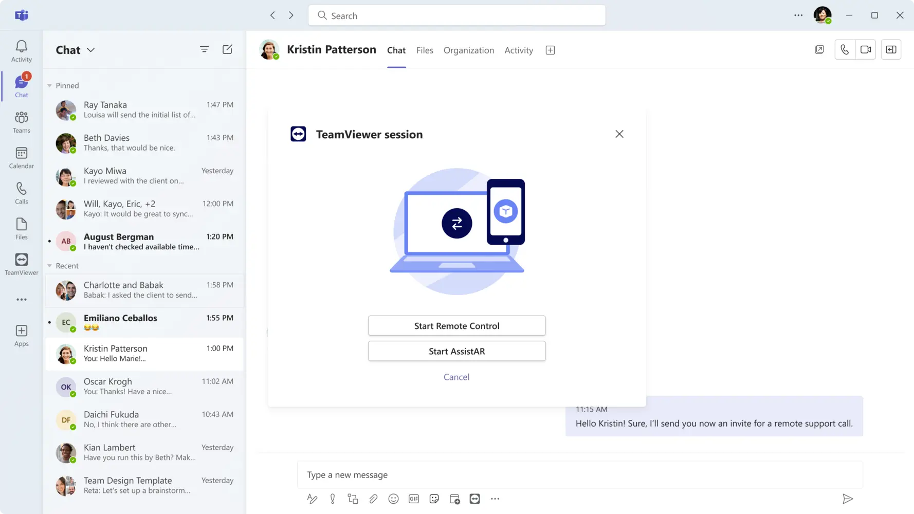 Integration: TeamViewer & Microsoft Teams