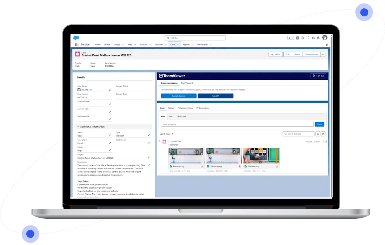 TeamViewer integration as seen in the Salesforce app