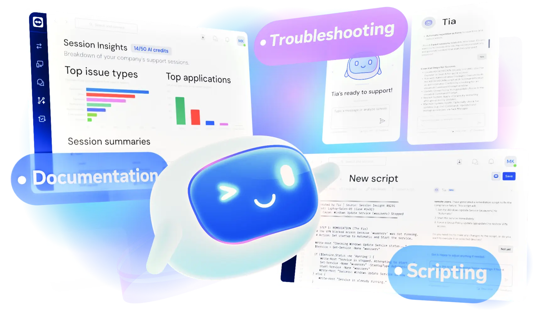 Document, troubleshoot, and script workflows with TeamViewer AI