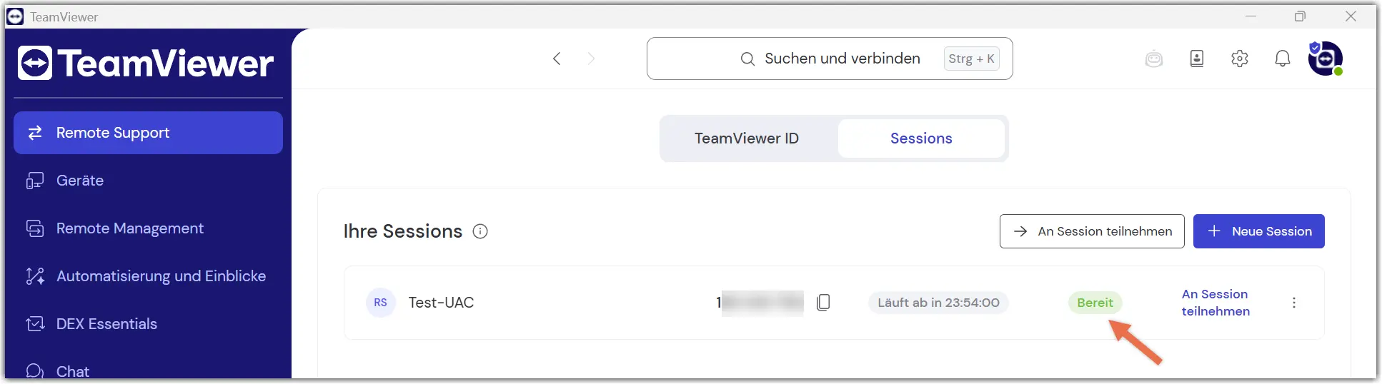 remote support sessions ready web client